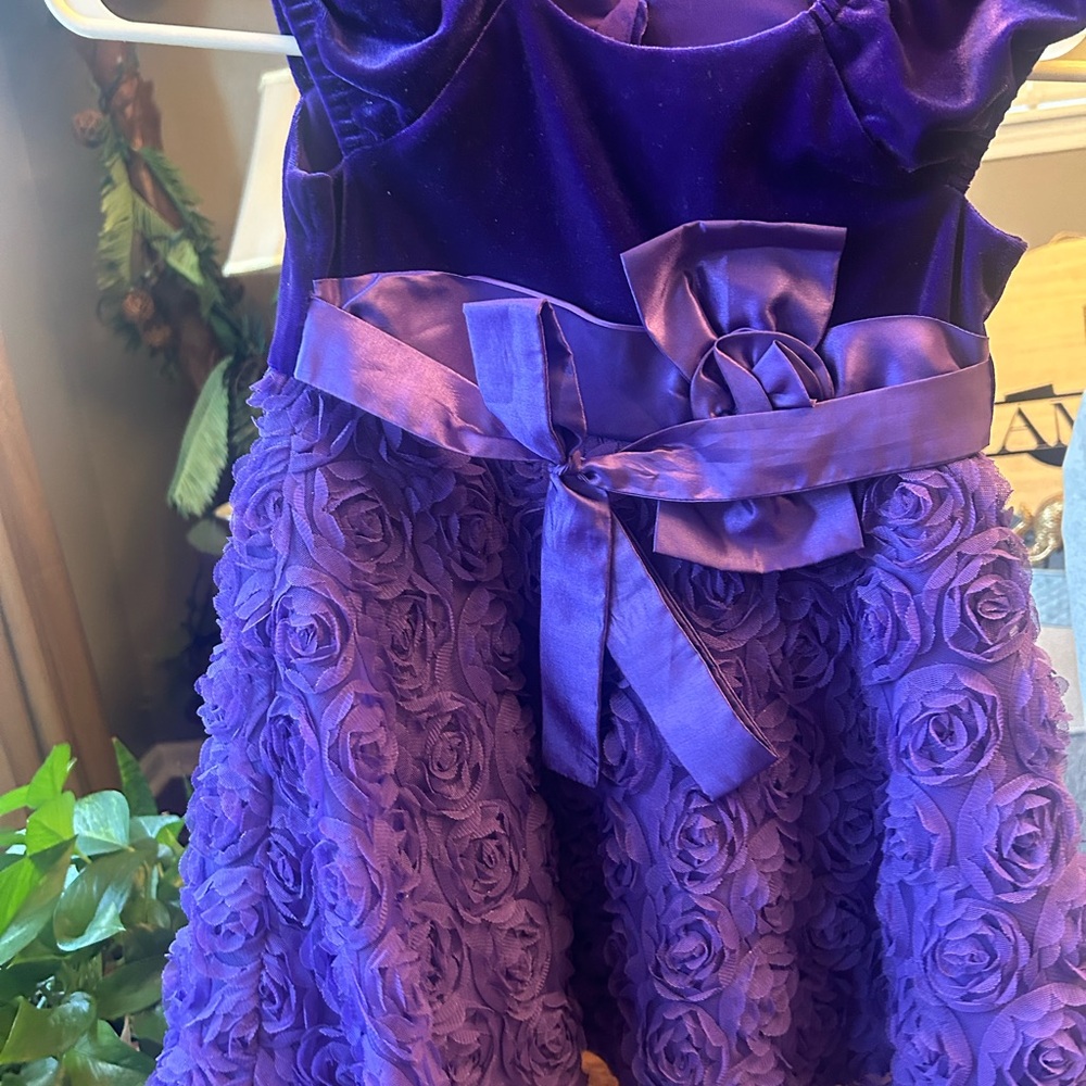 Purple Floral Kids Dress